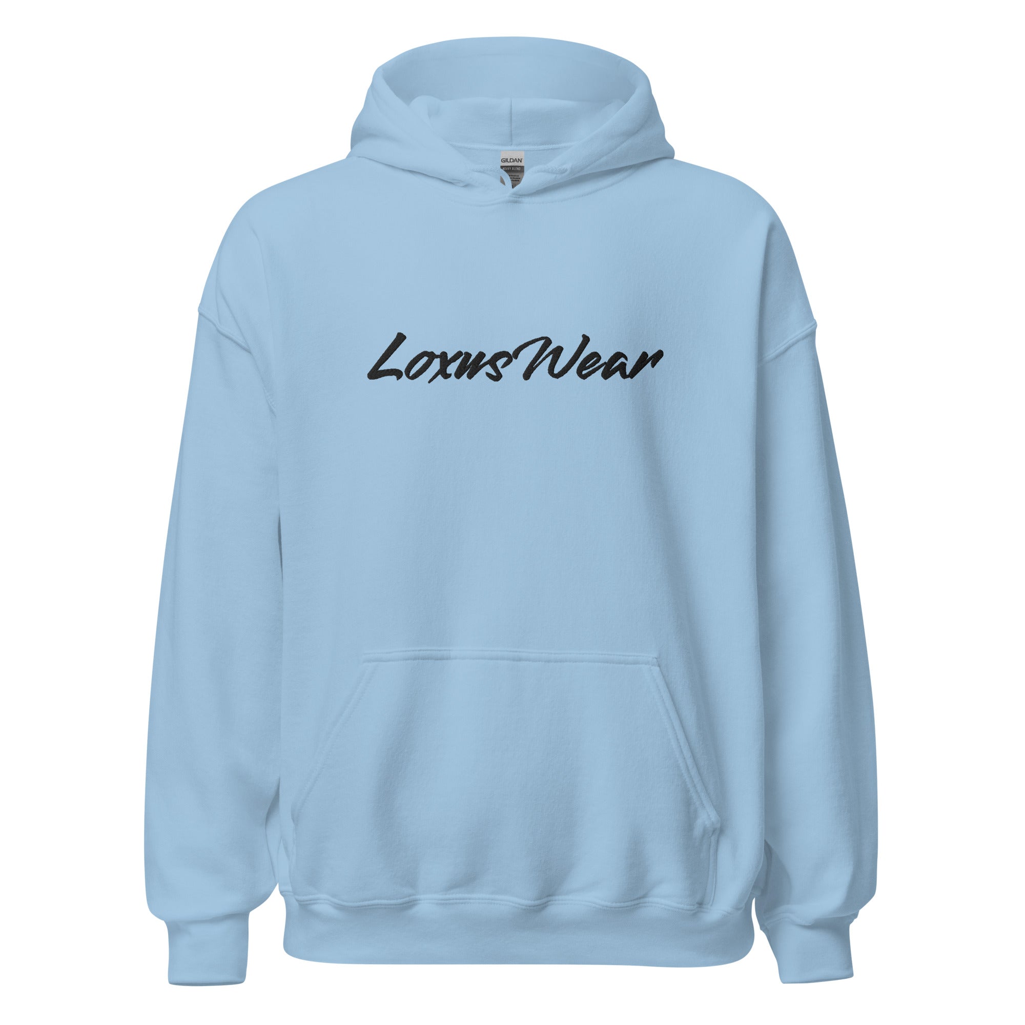 Loxus Cozy Light Blue Script Hoodie