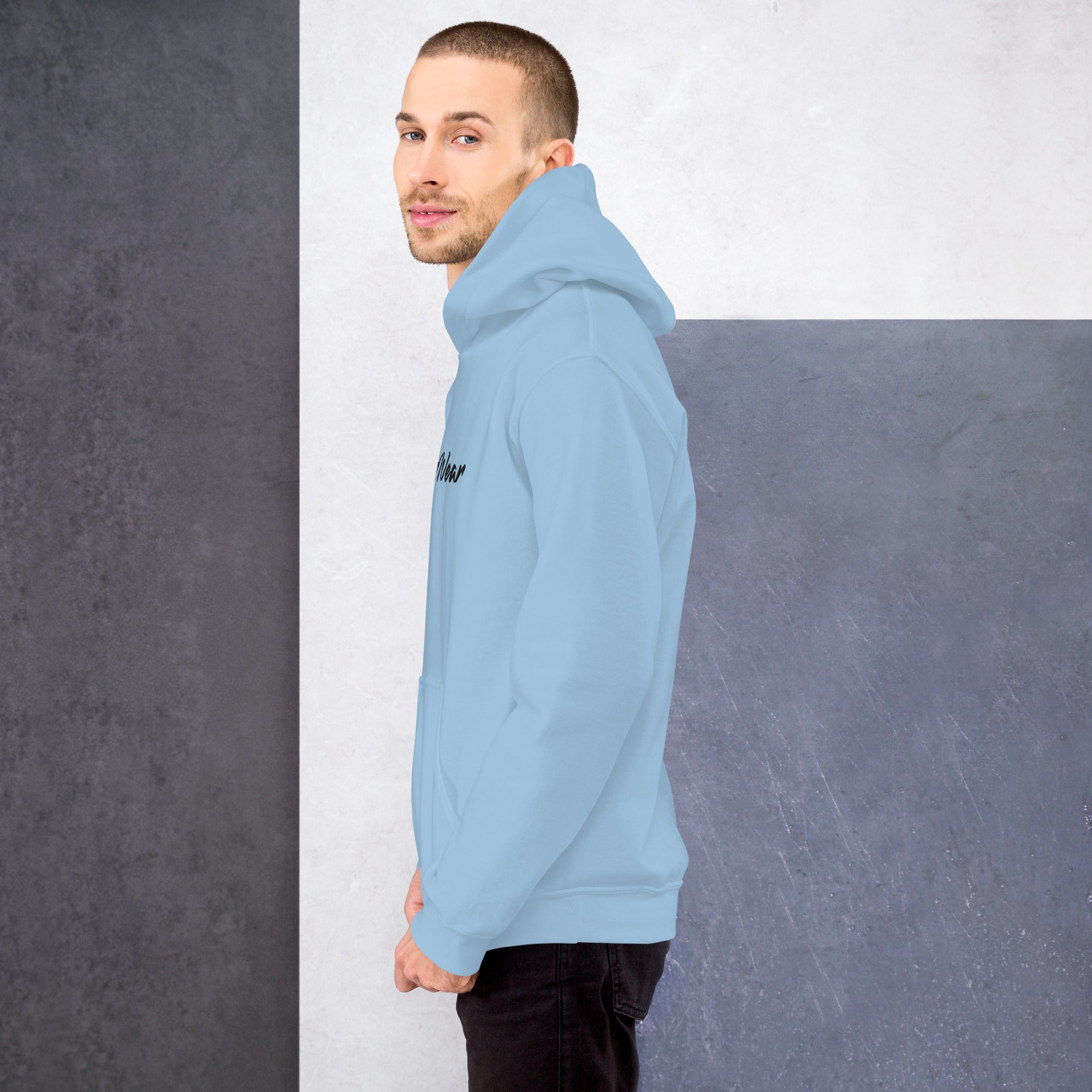 Loxus Cozy Light Blue Script Hoodie