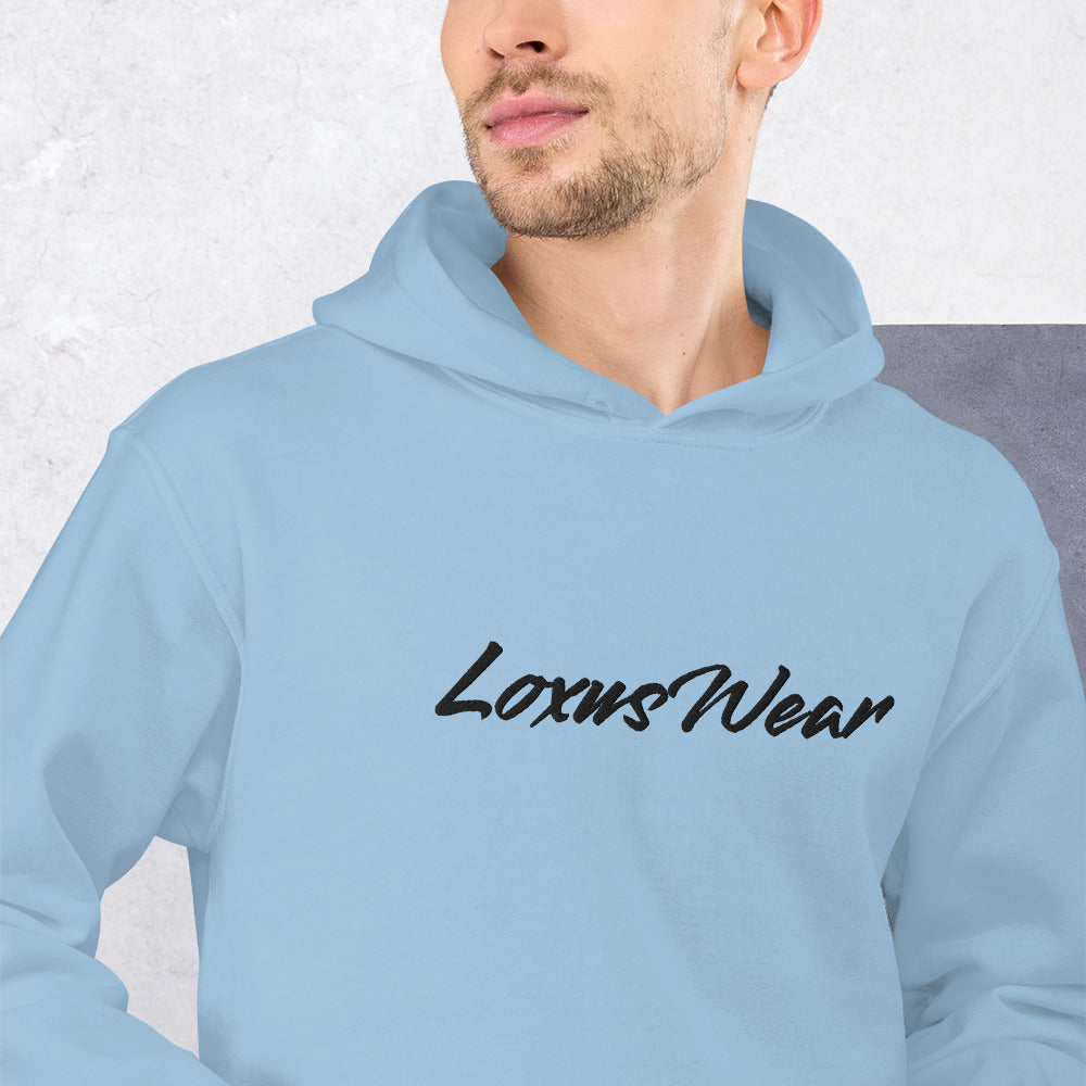 Loxus Cozy Light Blue Script Hoodie