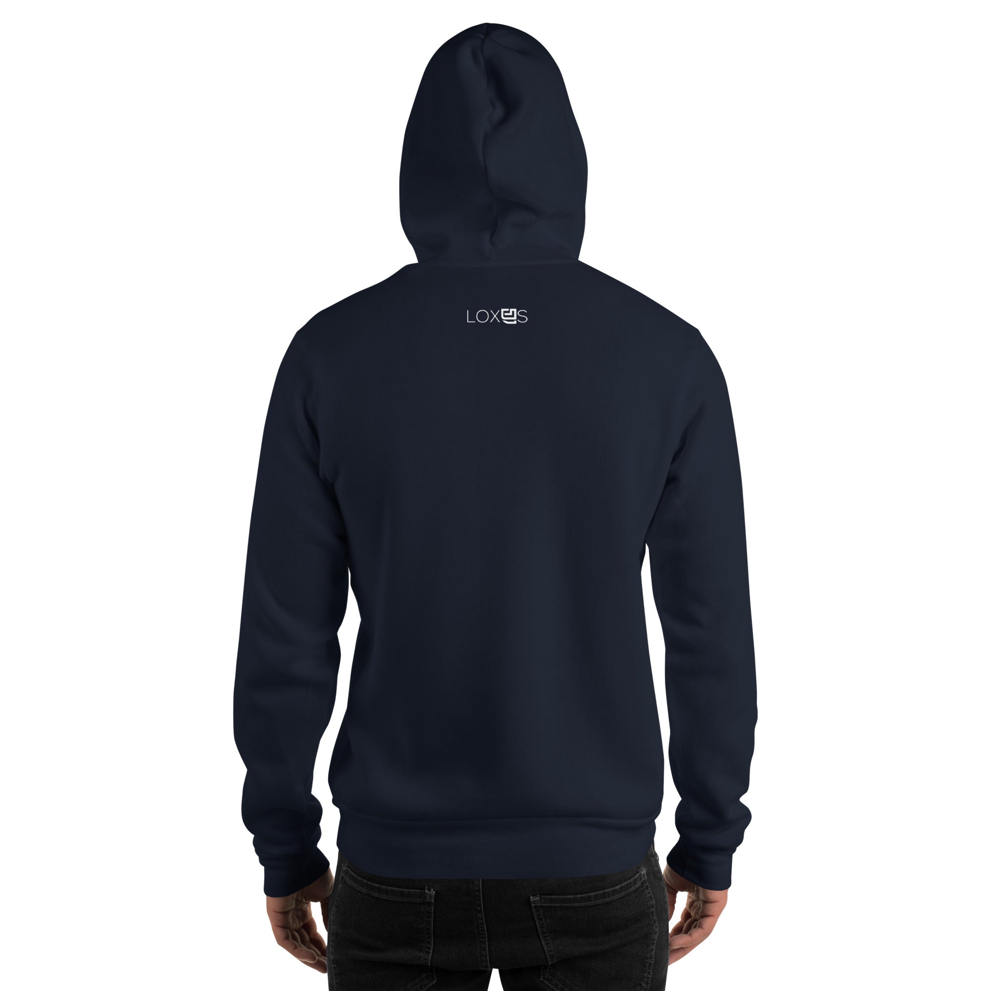 Loxus Cozy Navy Script Hoodie