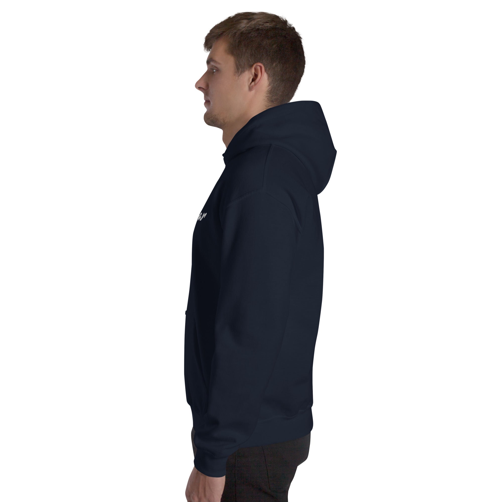 Loxus Cozy Navy Script Hoodie