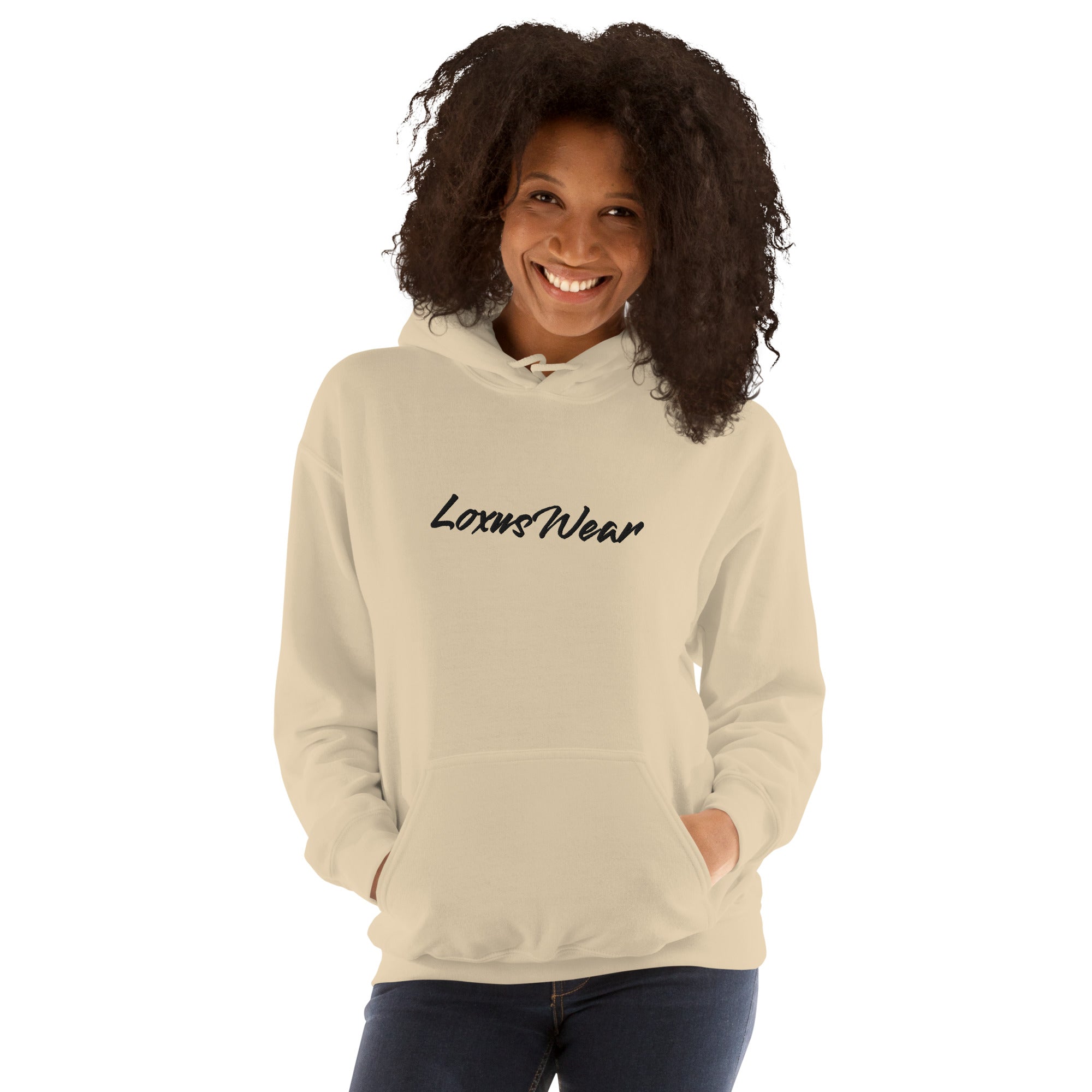 Loxus Cozy Sand Script Hoodie