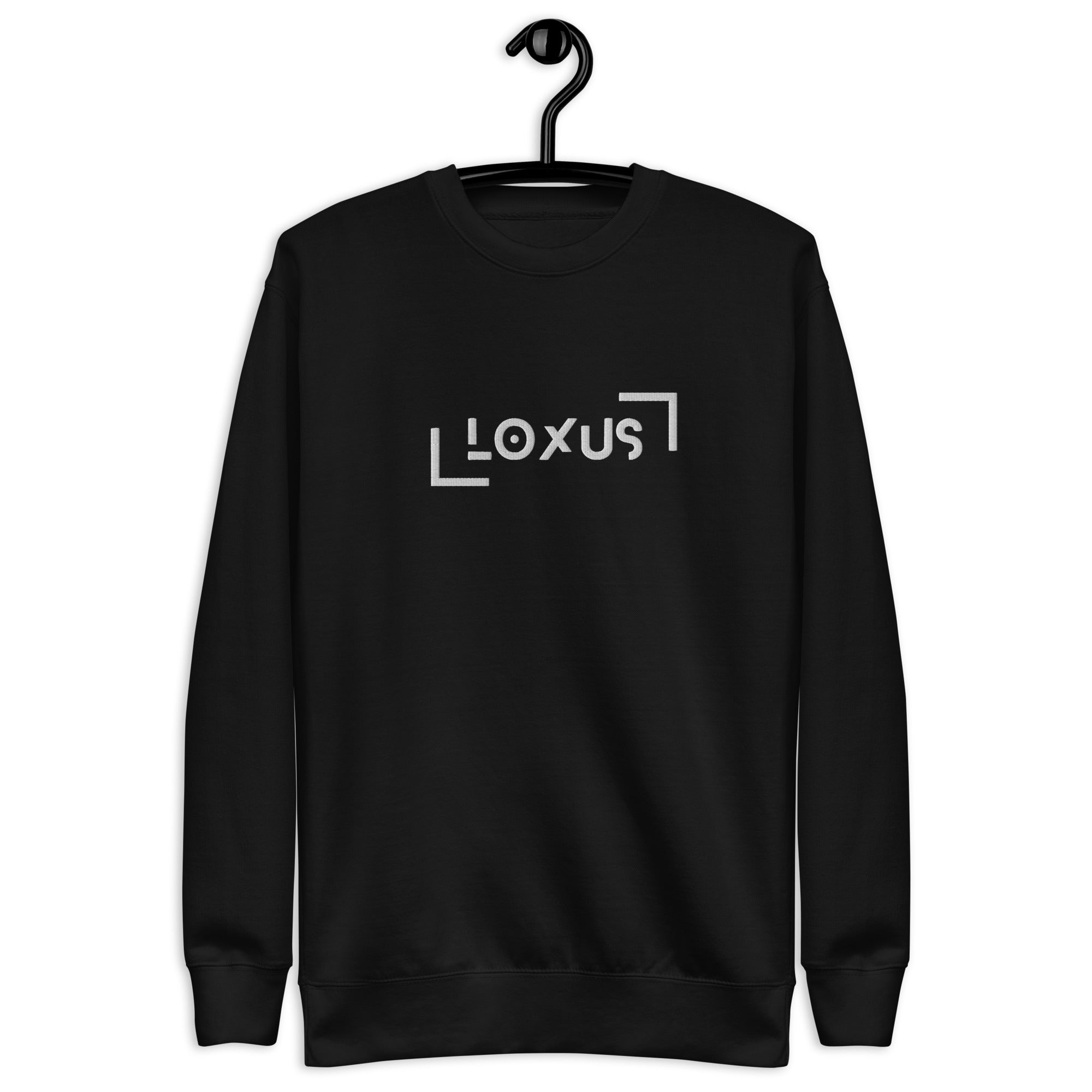 Loxus Essential Embroidered Black Crew