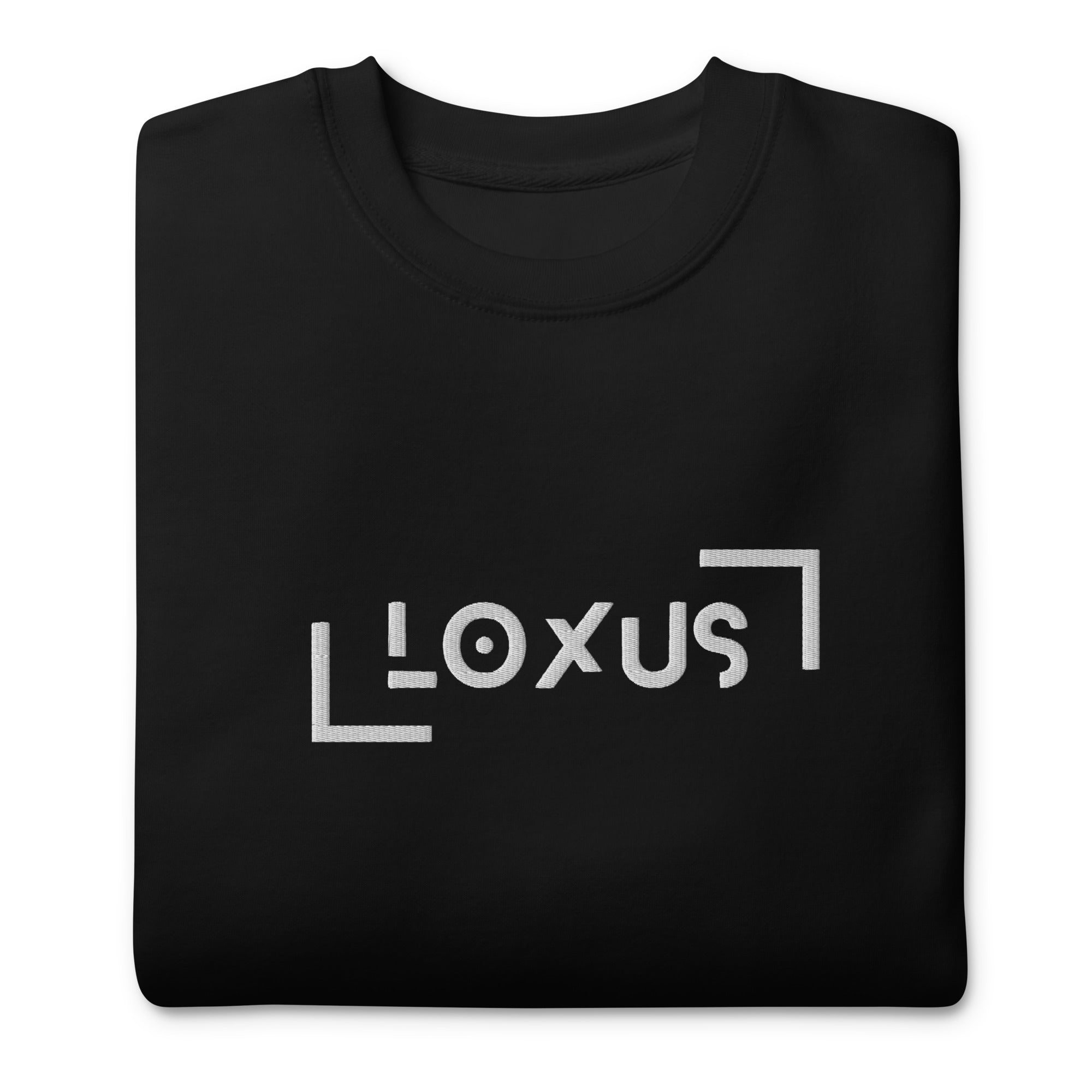 Loxus Essential Embroidered Black Crew