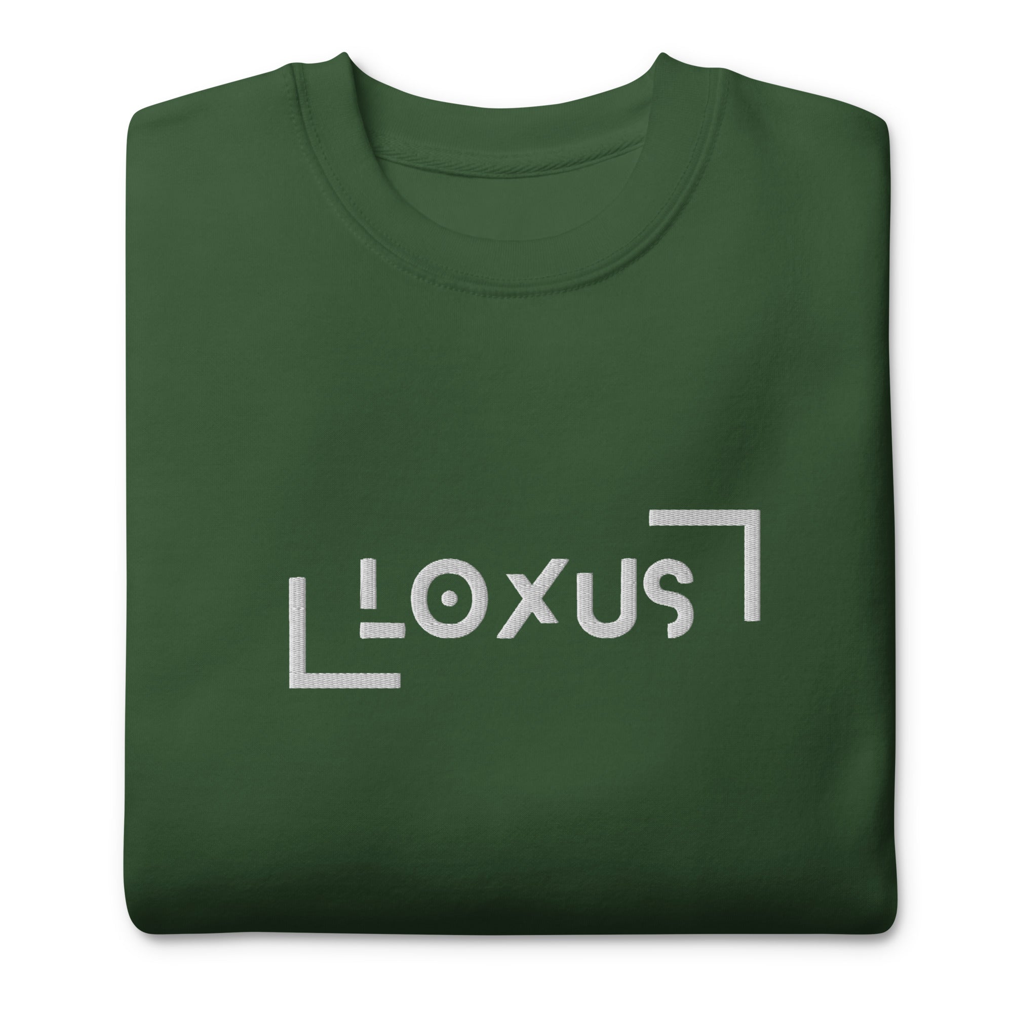 Loxus Essential Embroidered Green Crew