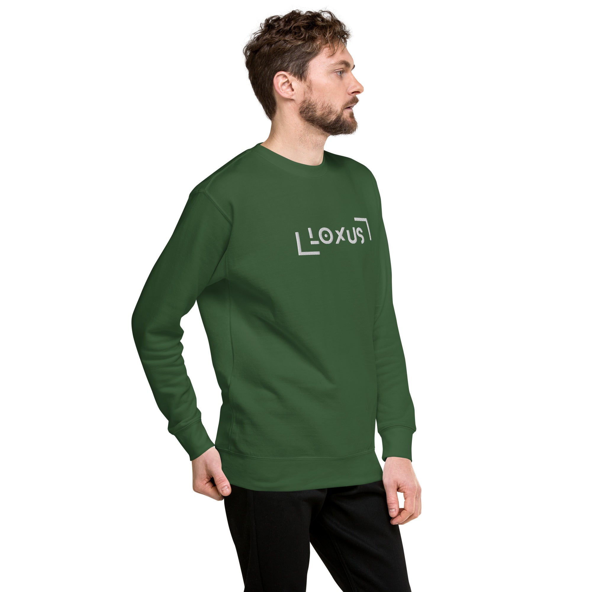 Loxus Essential Embroidered Green Crew