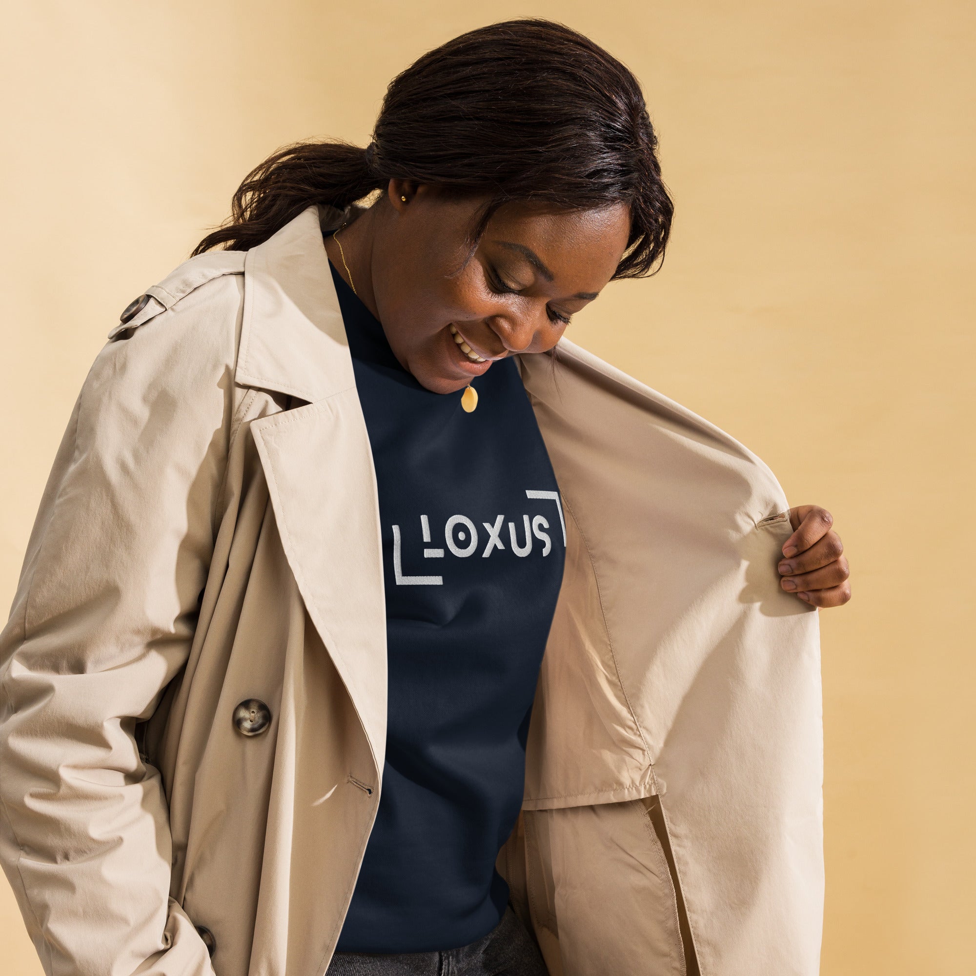 Loxus Essential Embroidered Navy Crew